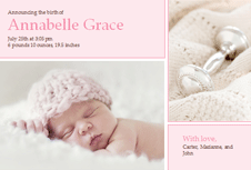 Baby Girl Birth Announcement