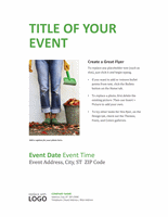 Business Event Invitations In Green Theme Design