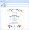 E-mail Message: Holiday Party Invitation (blue Ribbon Design)