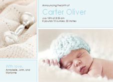 Elegant Baby Boy Birth Announcement